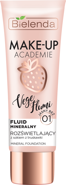 Bielenda MAKE-UP ACADEMIE VEGE FLUMI Минеральный флюид-иллюминатор светло-бежевого цвета 01, 30 г