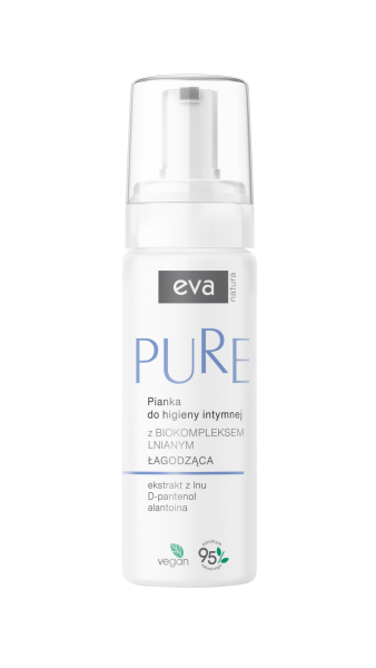 Eva Natura PURE Пена для интимной гигиены с биокомплексом льна 150 мл