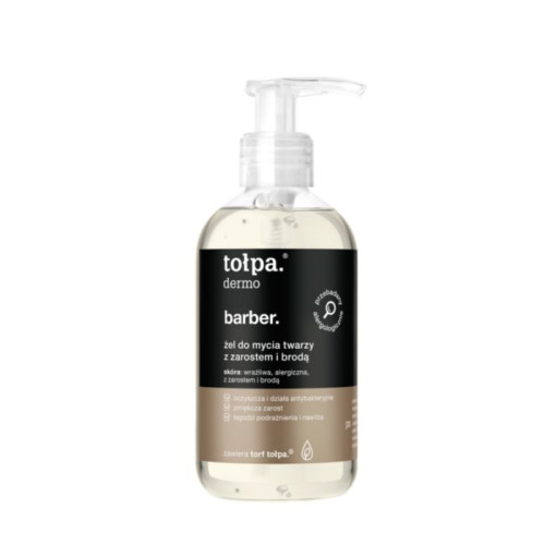 TME084 Tolpa DERMO MEN BARBER Очищающий гель для лица и бороды 150 мл