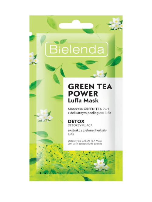 Bielenda GREEN TEA POWER Luffa Green Tea 2в1 Маска-скраб для детоксикации лица 8 г