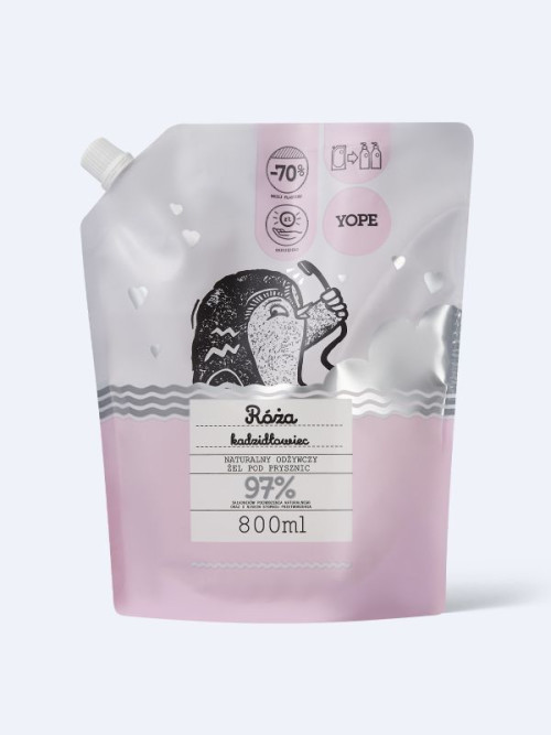 YOPE Gel de dus Rose and Boswellia (rezerva) 800 ml