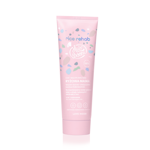 HairBoom RICE REHAB 4 in 1 Маска для волос с экстрактом риса 200 мл