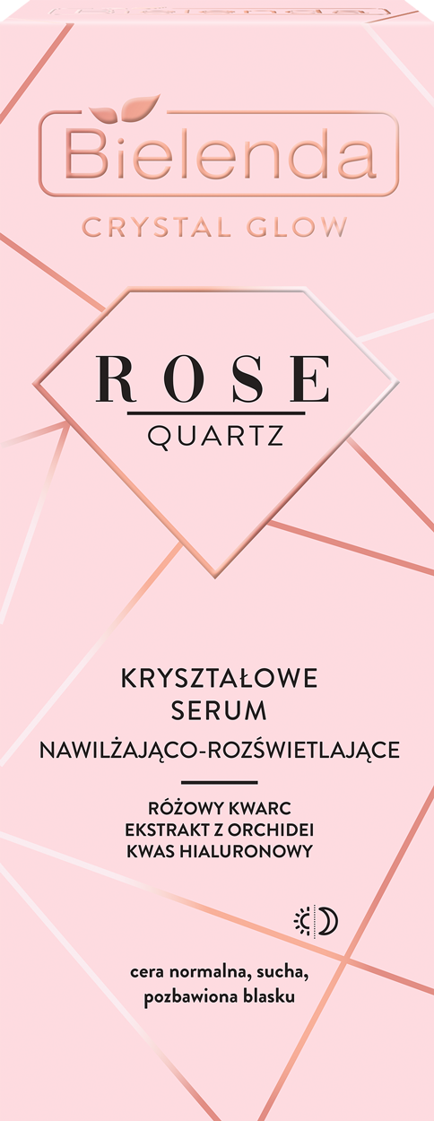 Bielenda CRYSTAL GLOW ROSE QUARTZ Сыворотка для лица увлажняющая и осветляющая 30 мл