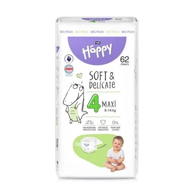Bella Baby Happy Подгузники для детей Maxi 62 шт