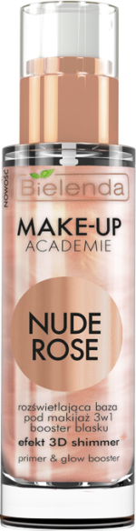 Bielenda MAKE-UP ACADEMIE NUDE ROSE База 3 в 1 для сияющего макияжа 130 гр.