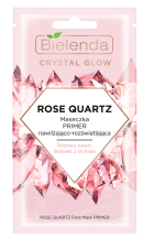 Bielenda CRYSTAL GLOW ROSE QUARTZ Маска для лица PRIMER увлажняющая с осветляющим эффектом 8 г