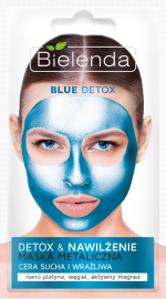 Bielenda BLUE DETOX Металлическая очищающая маска для чувствительной и сухой кожи 8 гр.