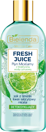 Мицеллярная вода Bielenda FRESH JUICE Detox для лица, Лайм 500мл